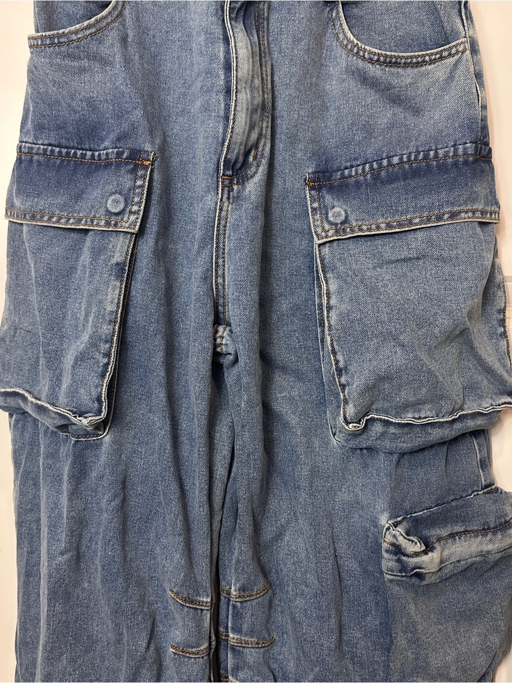 Steve Madden Duo Denim Zara Blue Denim Strapless Jumpsuit - Picture 4 of 14